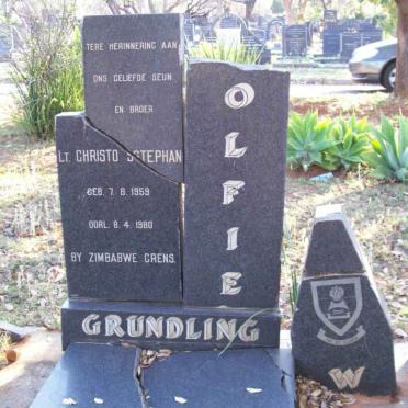 GRUNDLING Christo Stephan 1959-1980