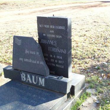 BAUM Johannes Ferdinand 1954-1977