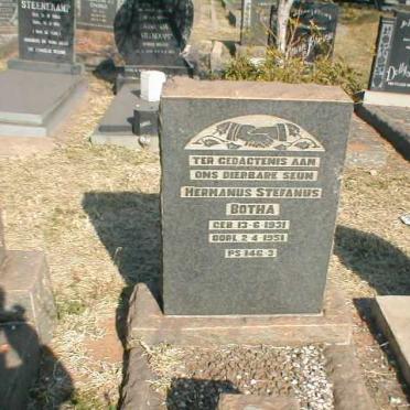 BOTHA Hermanus Stefanus 1931-1951