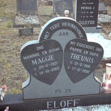 ELOFF Theunis 1918-1992 &amp; Maggie 1921-2002