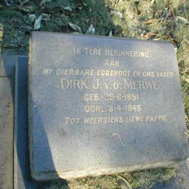 MERWE Dirk J., van der 1891-1945
