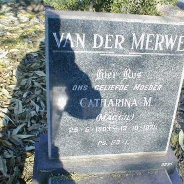 MERWE Catharina M., van der 1903-1971