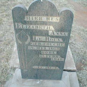 ROUX Elizabeth Anna, le nee FOUCHE 1863-1940