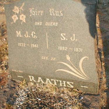 RAATHS M.J.C. 1872-1941 &amp; S.J. 1882-1931