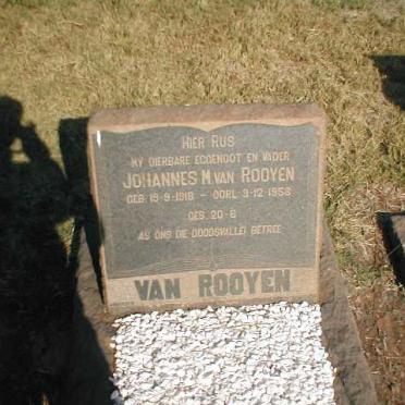 ROOYEN Johannes M., van 1918-1958