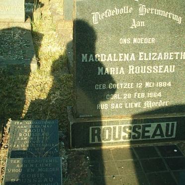 ROUSSEAU Magdalena Elizabeth Maria nee COETZEE 1884-1964