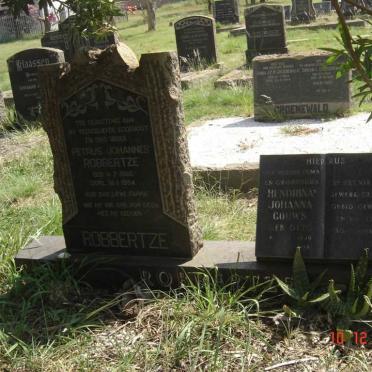 ROBBERTZE Petrus Johannes 1886-1954 &amp; Hendrina Johanna GOUWS nee OTTO ??-??