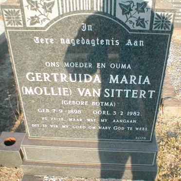 SITTERT Gertruida Maria, van nee BOTMA 1898-1982