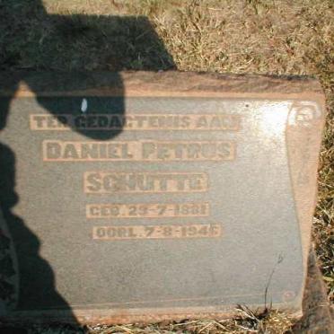 SCHUTTE Daniel Petrus 1881 -1946