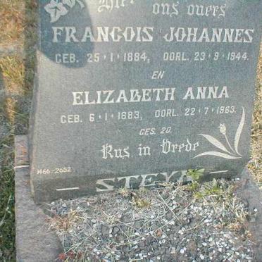 STEYN Francois Johannes 1884-1944 &amp; Elizabeth Anna 1883-1963