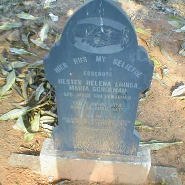 SCHOEMAN Hester Helena Louisa Maria nee JANSE VAN RENSBURG 1876-1937