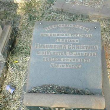 THERON Theunsina Christina nee VERSTER 1905-1937