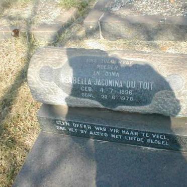 TOIT Isabella Jacomina, du 1896-1978
