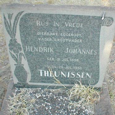 THEUNISSEN Hendrik Johannes 1896-1950