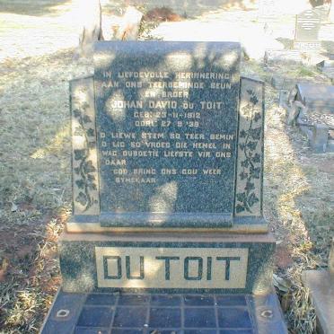 TOIT Johan David, du 1912-1939
