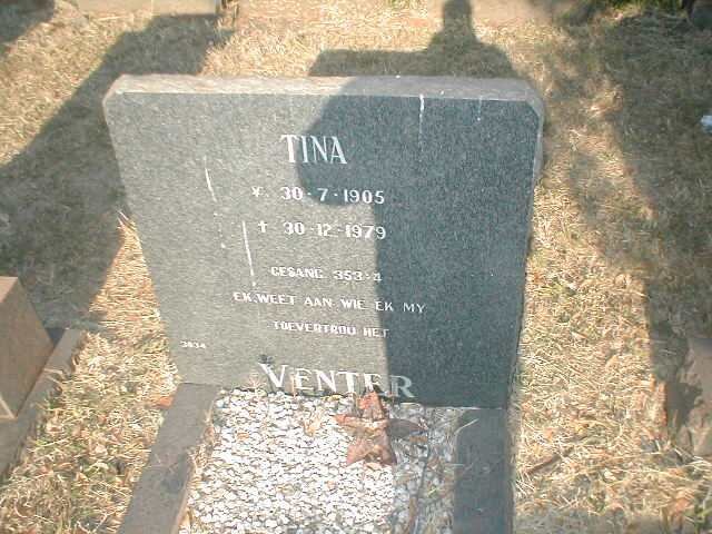 VENTER Tina 1905-1979