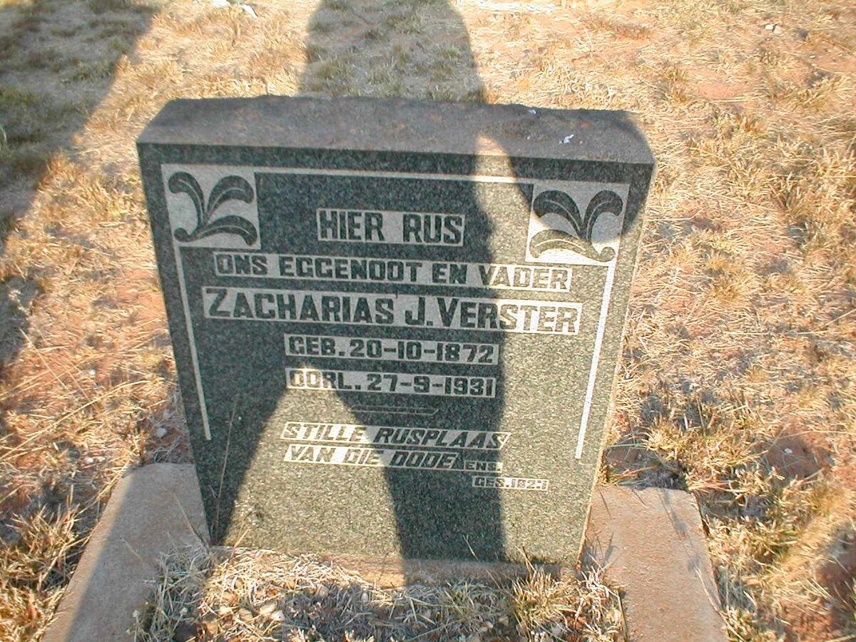 VERSTER Zacharias J. 1872-1931
