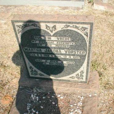 VORSTER Martha Jacoba 1918-1951