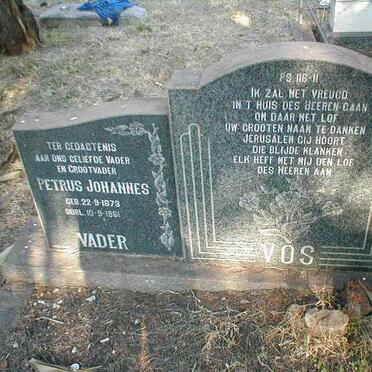 VOS Petrus Johannes 1872-1961