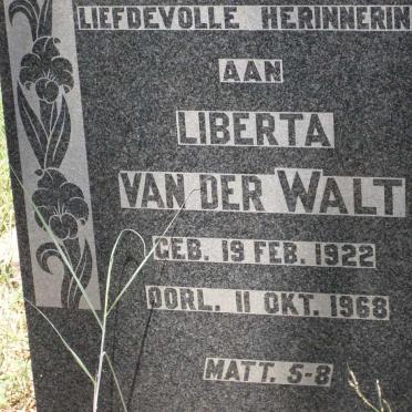 WALT Liberta, van der 1922-1968