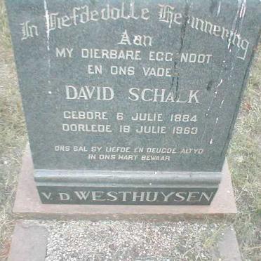 WESTHUYSEN David Schalk, van der 1884-1963