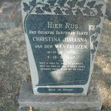 WESTHUIZEN Christina Johanna, van der 1858-1927