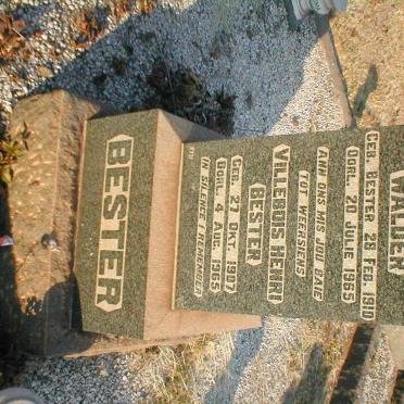 WALDER Anna Cornelia nee BESTER 1910-1965 :: BESTER Villebois Henri 1907-1965
