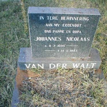 WALT Johannes Nicolaas, van der 1895-1943