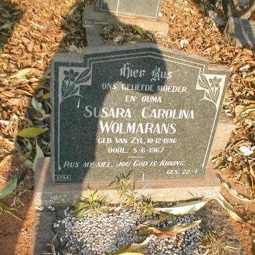 WOLMARANS Susara Carolina nee VAN ZYL 1886-1967