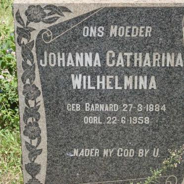 WYK  Johanna Catharina Wilhelmina, van nee BARNARD 1884-1958