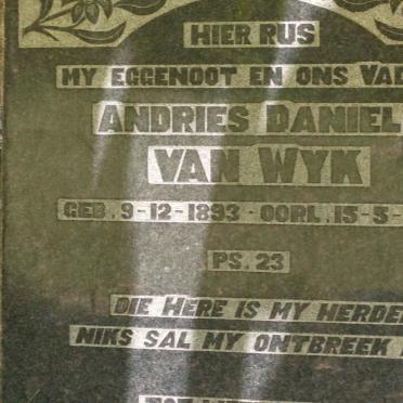 WYK Andries Daniel, van 1893-1953