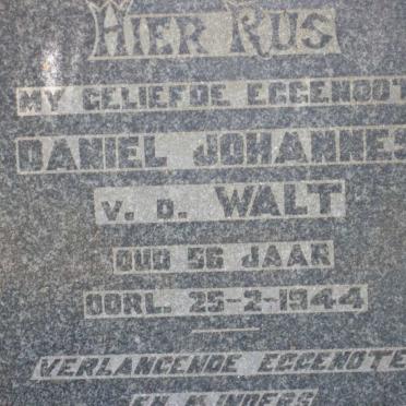 WALT Daniel Johannes, van der -1944