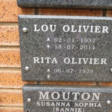 OLIVIER Lou 1937-2014 & Rita 1939- 