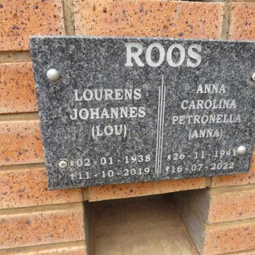 ROOS Lourens Johannes 1938-2019 & Anna Carolina Petronella 1941-2022