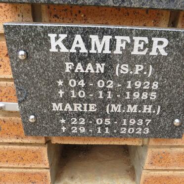 KAMFER S.P. 1928-1985 & M.M.H. 1937-2023
