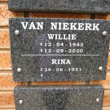 NIEKERK Willie, van 1943-2020 & Rina 1951- 