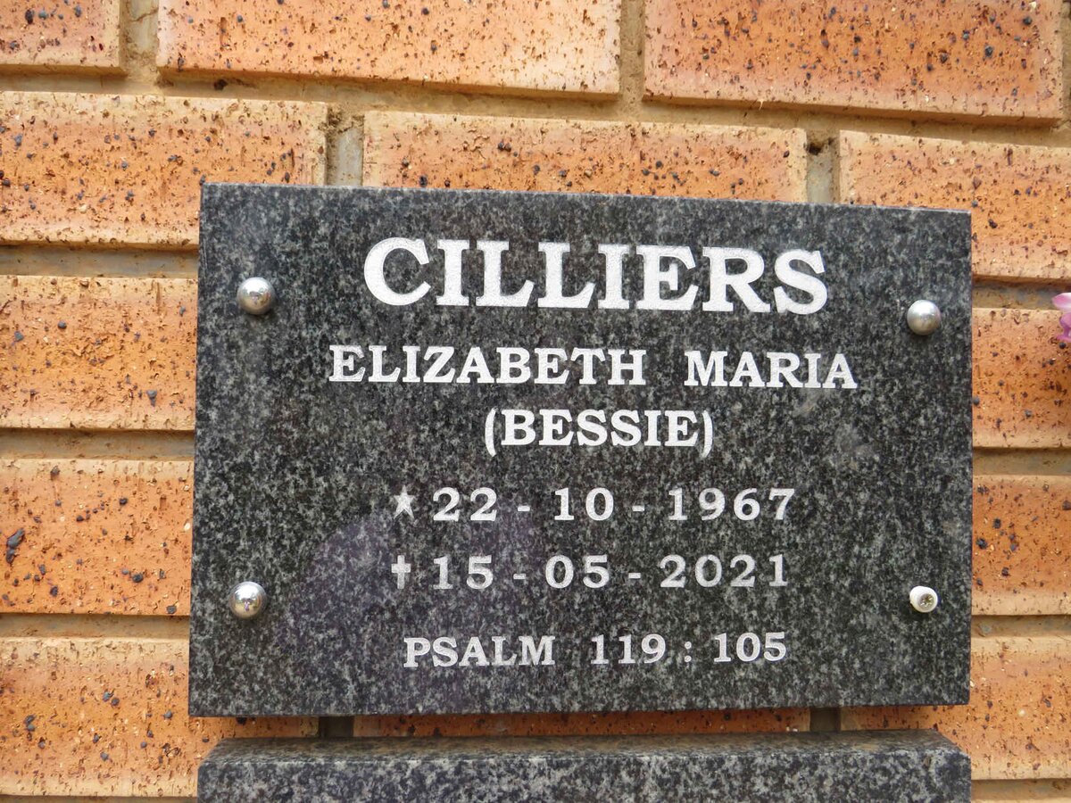 CILLIERS Elizabeth Maria 1967-2021