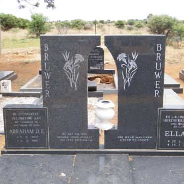BRUWER Abraham D.E. 1907-1981 &amp; Ella J. 1915-2010