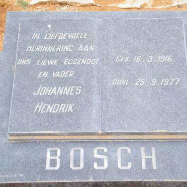 BOSCH Johannes Hendrik 1916-1977