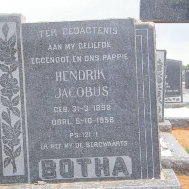 BOTHA Hendrik Jacobus 1898-1958