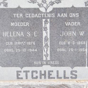 ETCHELLS John W. 1868-1954 &amp; Helena S.E. BRITZ 1875-1944