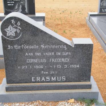 ERASMUS Cornelius Frederick 1906-1994
