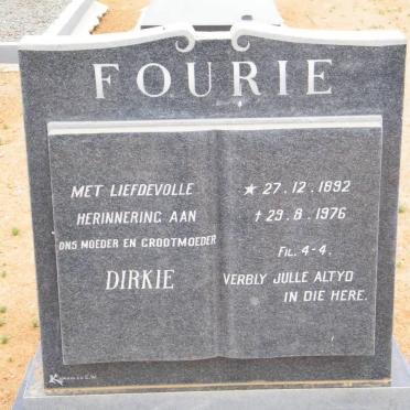 FOURIE Dirkie 1892-1976