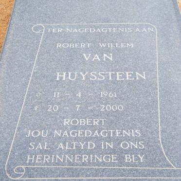 HUYSTEEN Robert Willem, van 1961-2000