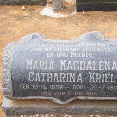 KRIEL Maria Magdalena Catharina 1896-1961