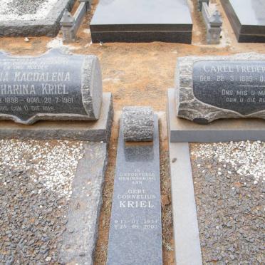 KRIEL Karel Frederik 1889-1975 &amp; Maria Magdalena Catharina 1896-1961 :: KRIEL Gert Cornelius 1934-2003