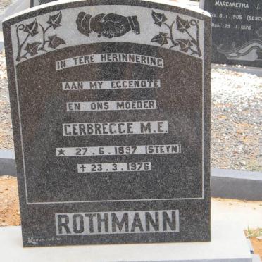 ROTHMANN Gerbregge E. nee STEYN 1897-1976