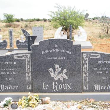 ROUX Pieter, le 1922-1970 &amp; Hester S. LE ROUX 1917-2000