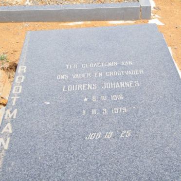 ROOTMAN Lourens Johannes 1916-1979