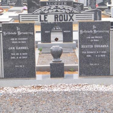 ROUX Jan Gabriel, le 1894-1969 &amp; Hester Susanna SCHOLTZ 1895-1978